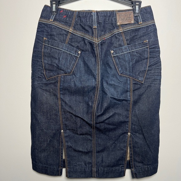 Rifle Jeans Dark Denim Mini Skirt Y2K - Picture 2 of 8